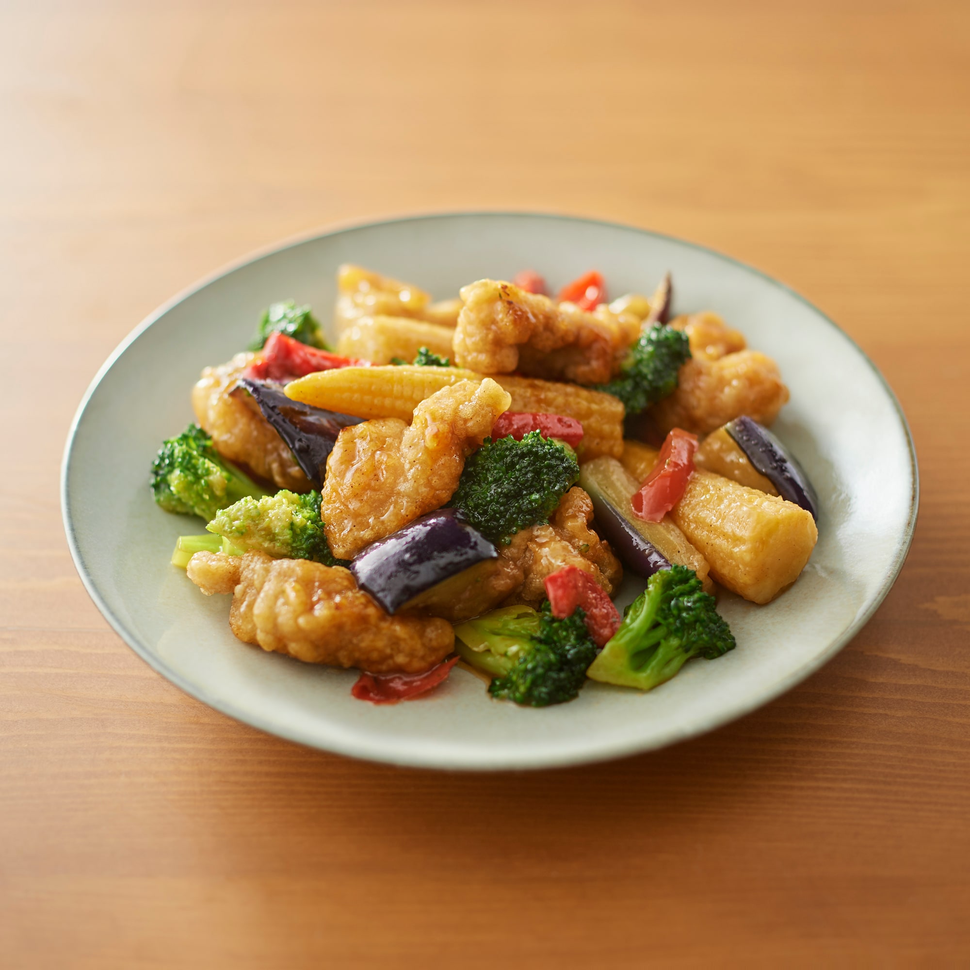 フライパンでつくるミールキット　豚肉のガーリックソテー