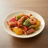 フライパンでつくるミールキット　豚肉の黒酢ソース炒め