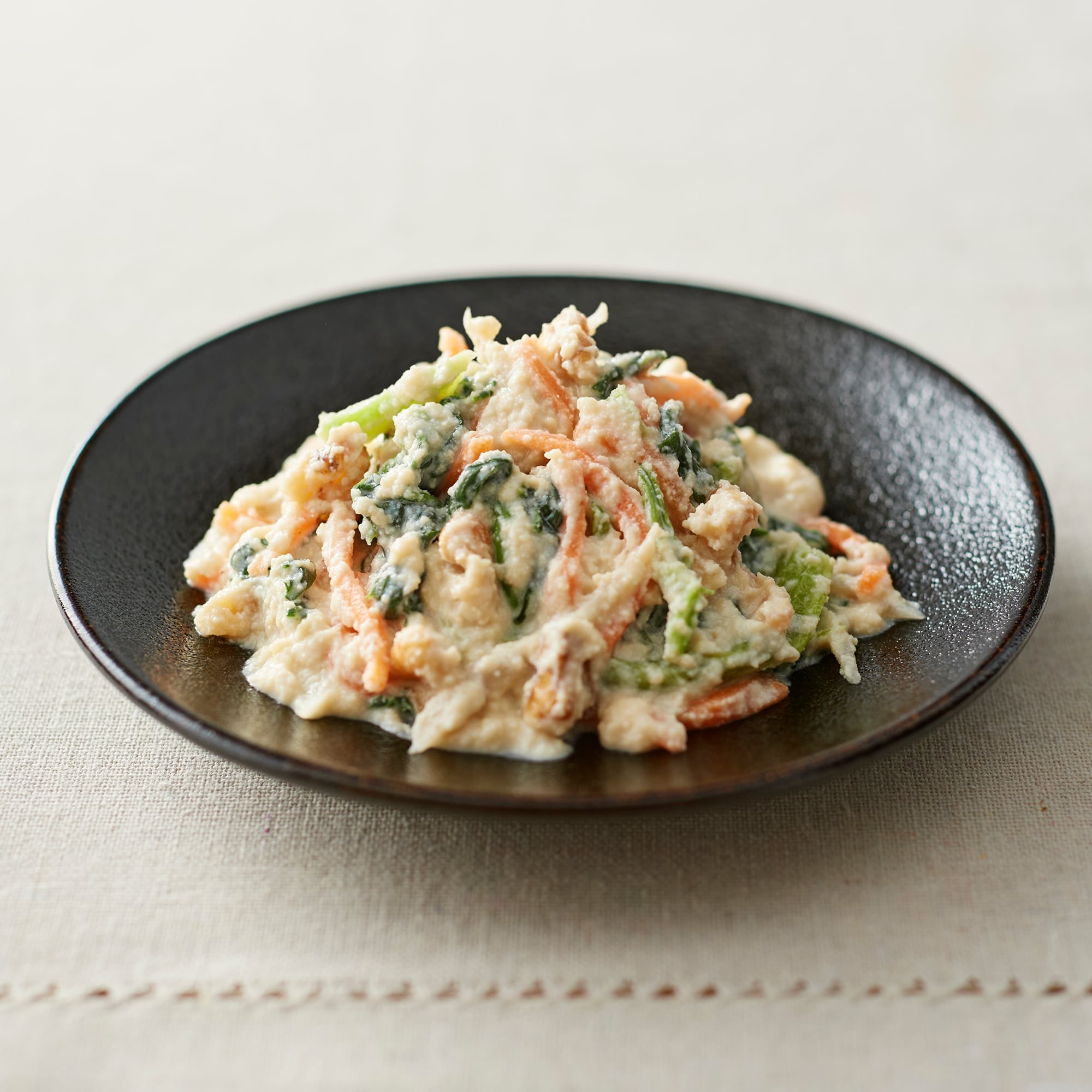 小松菜とくるみの白和え