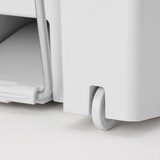 【海外】ポリプロピレン入り　ペダル式ダストボックス　両開きフタ付き