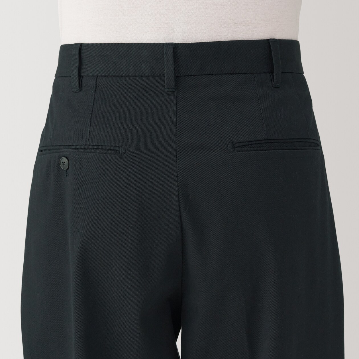 紳士　ストレッチチノタックワイドパンツ
