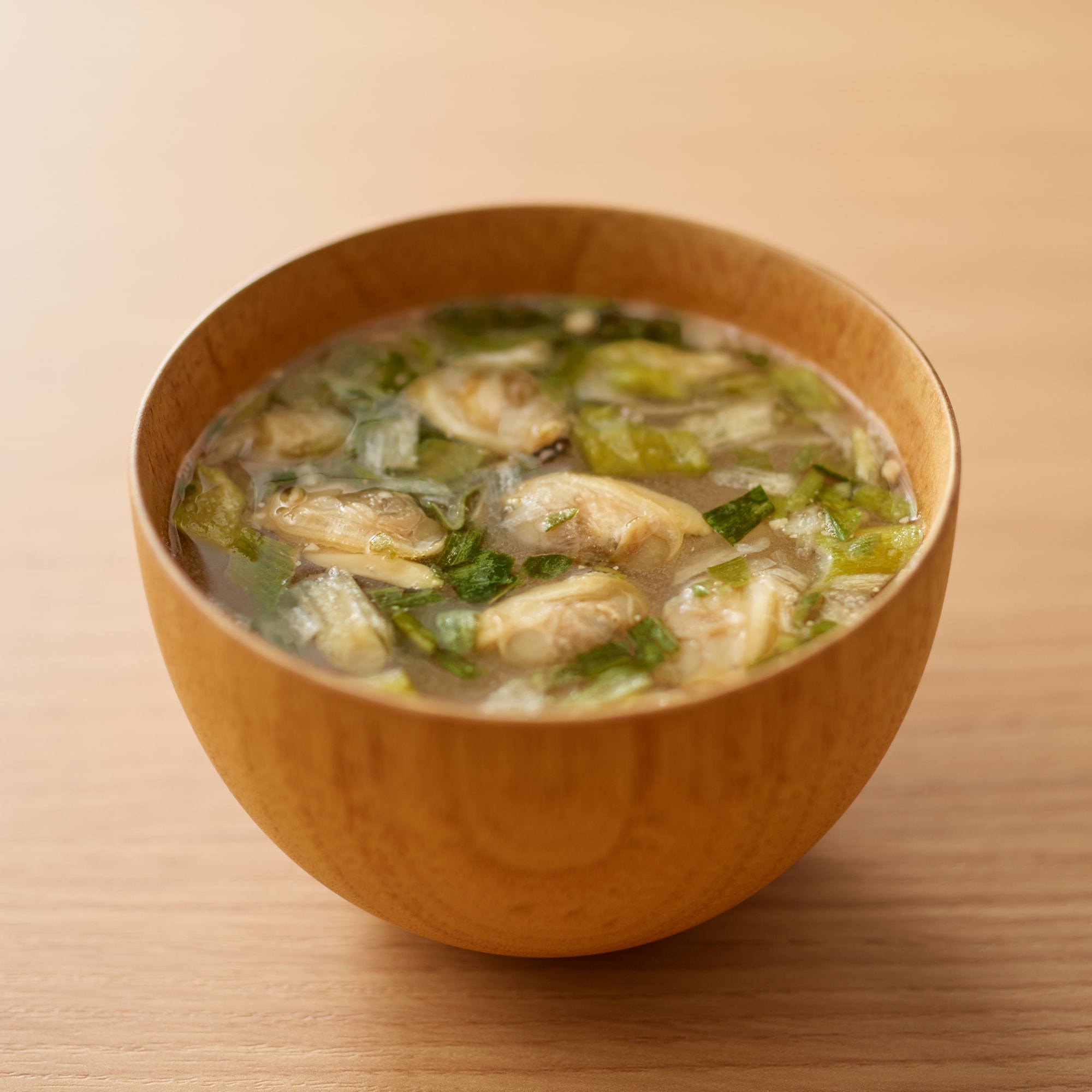 素材を生かした味噌汁　あさりと長ねぎ
