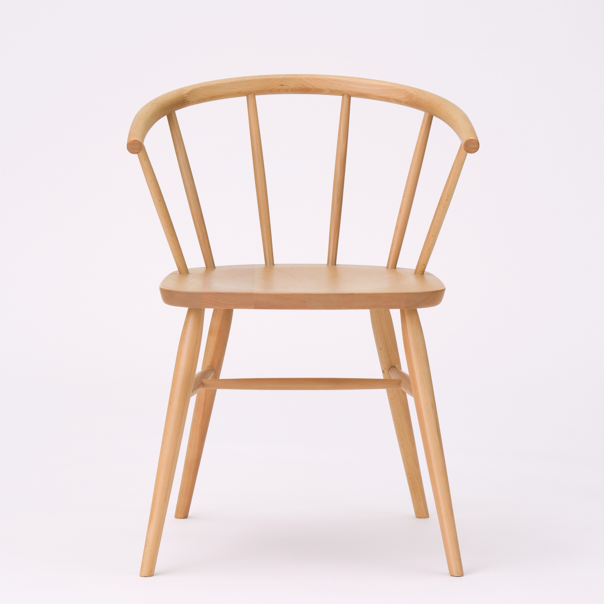 ブナ材アームチェア　丸脚