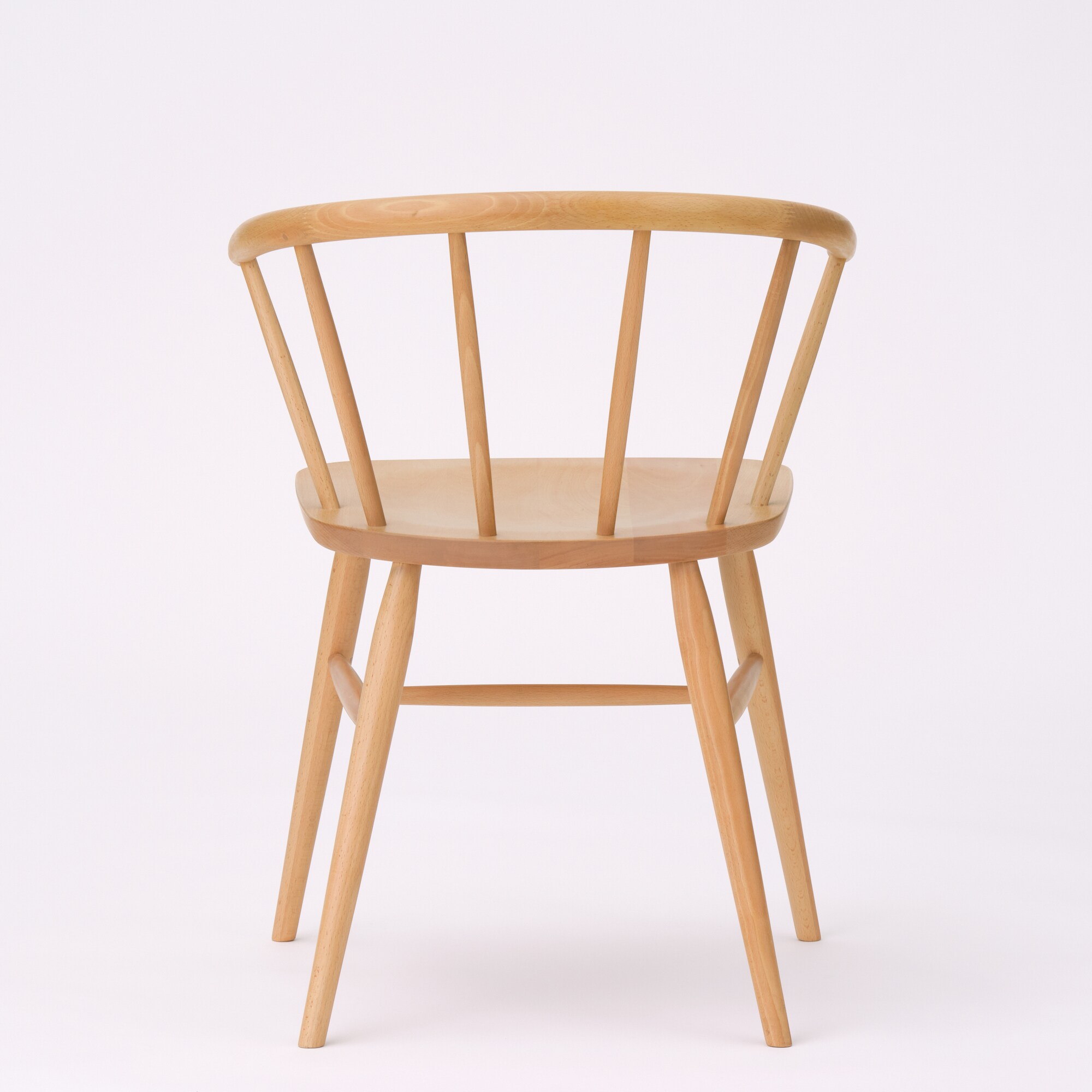 ブナ材アームチェア　丸脚