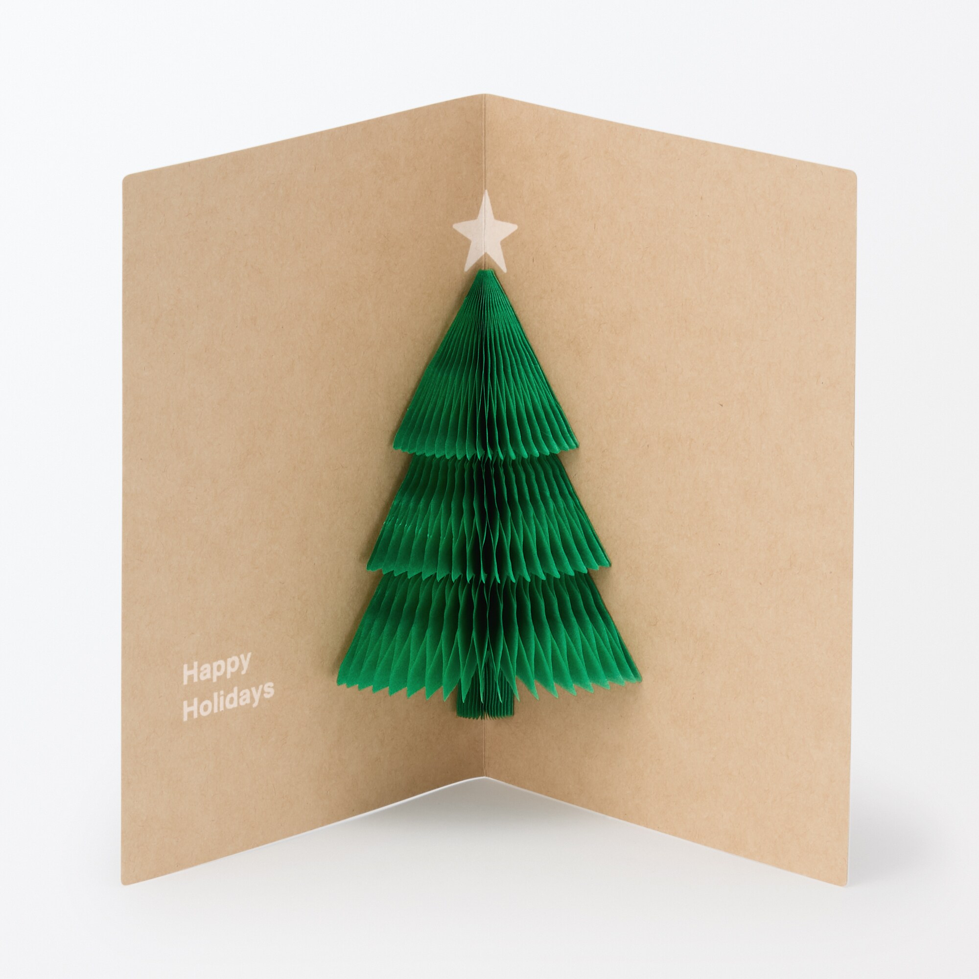 ハニカムペーパー　メッセージカード　ツリー