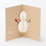 ハニカムペーパー　メッセージカード　雪だるま