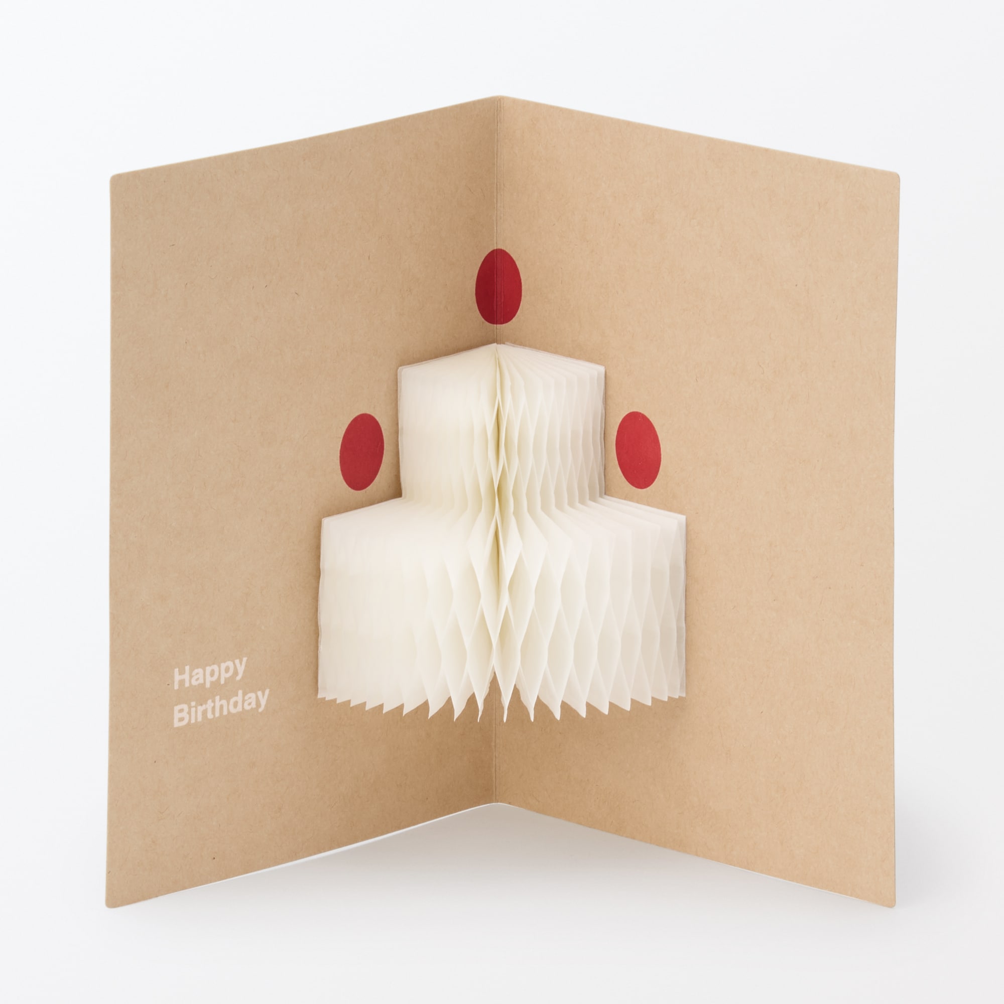 ハニカムペーパー　メッセージカード　ケーキ