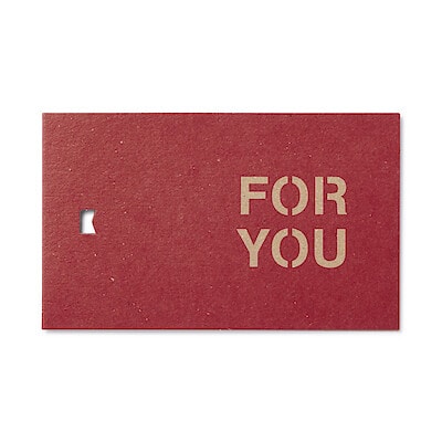 タグにもなるメッセージカード　ＦＯＲ　ＹＯＵ　２枚・約５５×９１ｍｍ　シール・封筒付