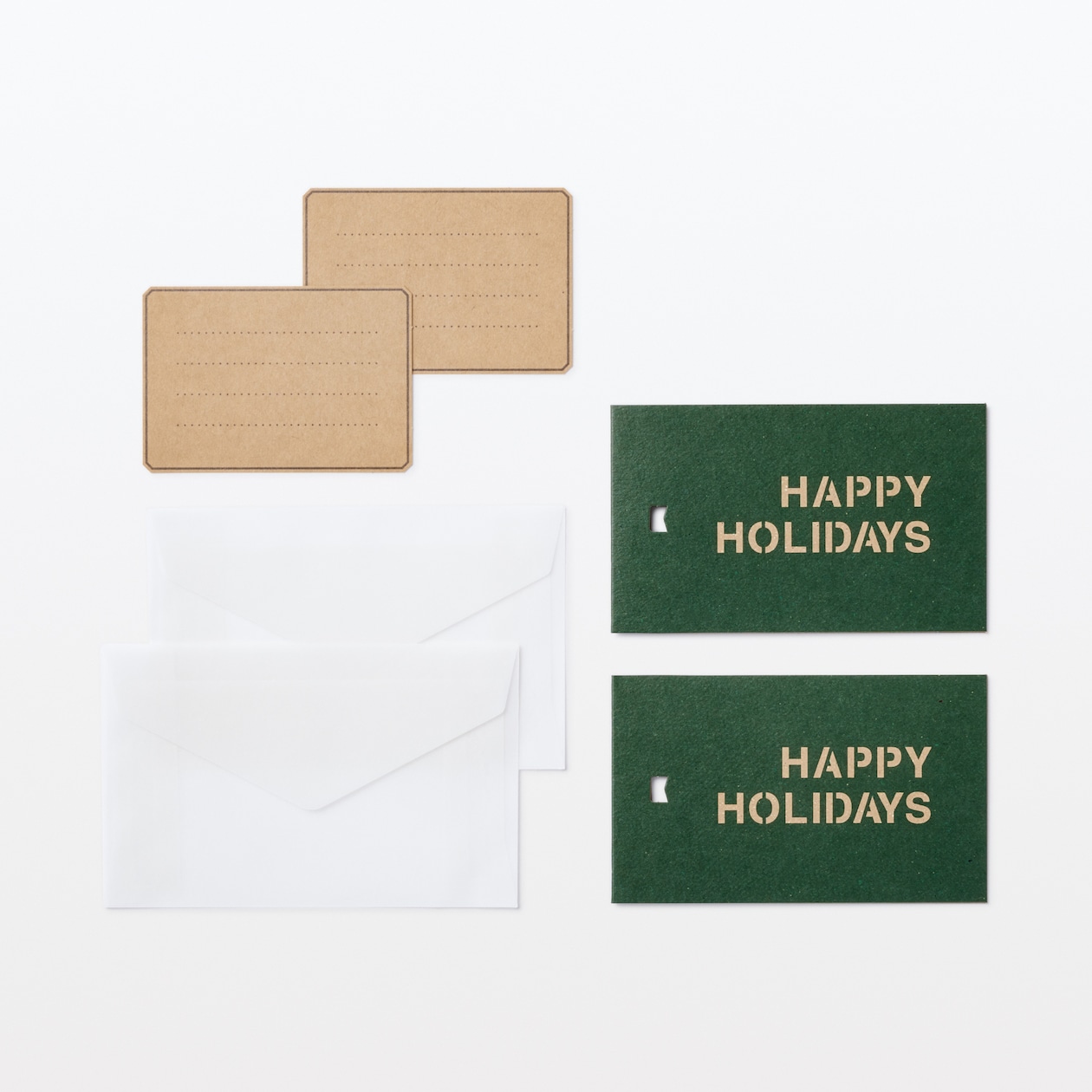 タグにもなるメッセージカード　ＨＡＰＰＹ　ＨＯＬＩＤＡＹＳ