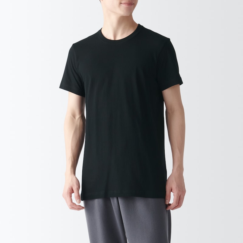 紳士 脇に縫い目のない 2枚組 クルーネック半袖Tシャツ | 無印良品