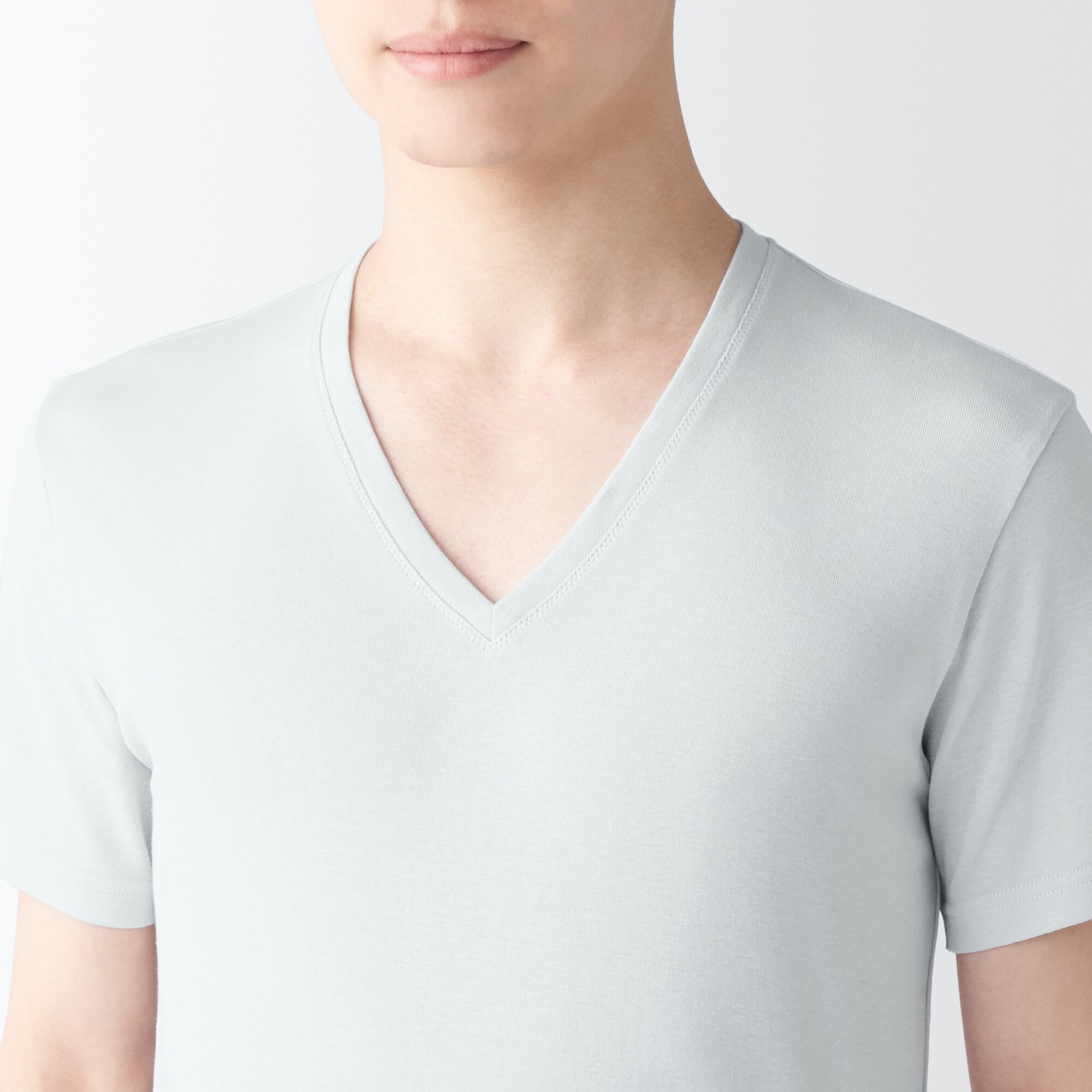 紳士　さらっと綿　Ｖネック半袖Ｔシャツ