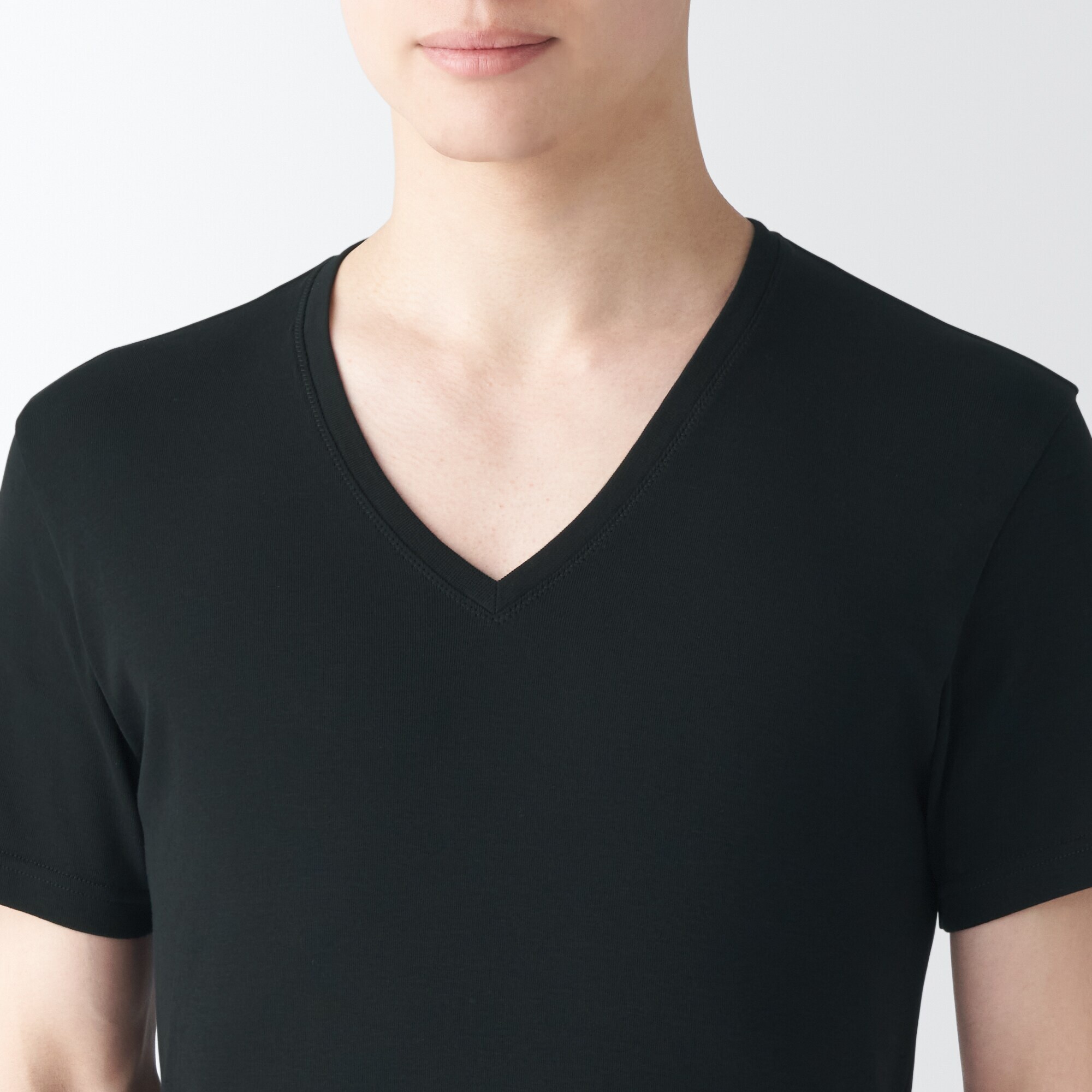 紳士　さらっと綿　Ｖネック半袖Ｔシャツ