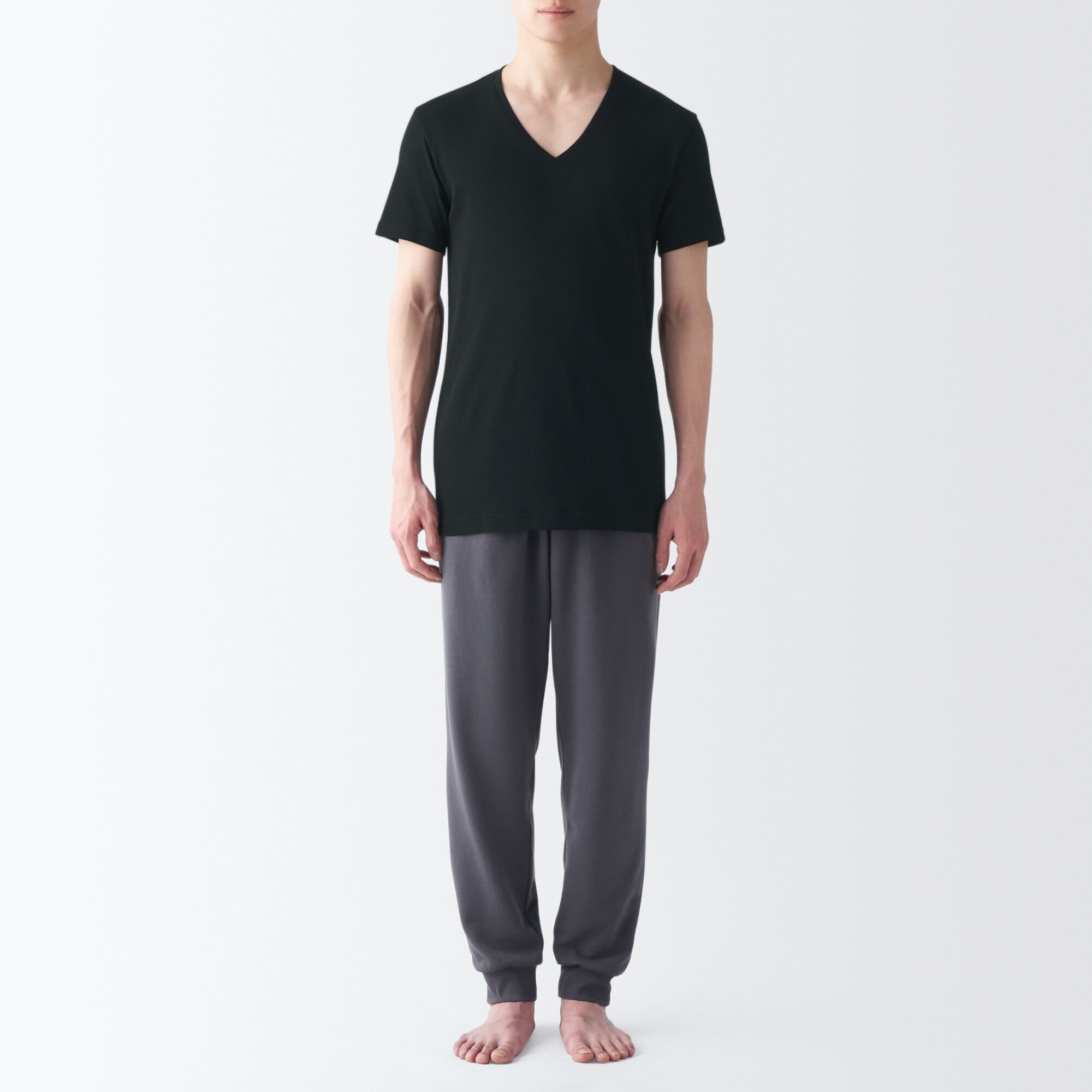 紳士　さらっと綿　Ｖネック半袖Ｔシャツ