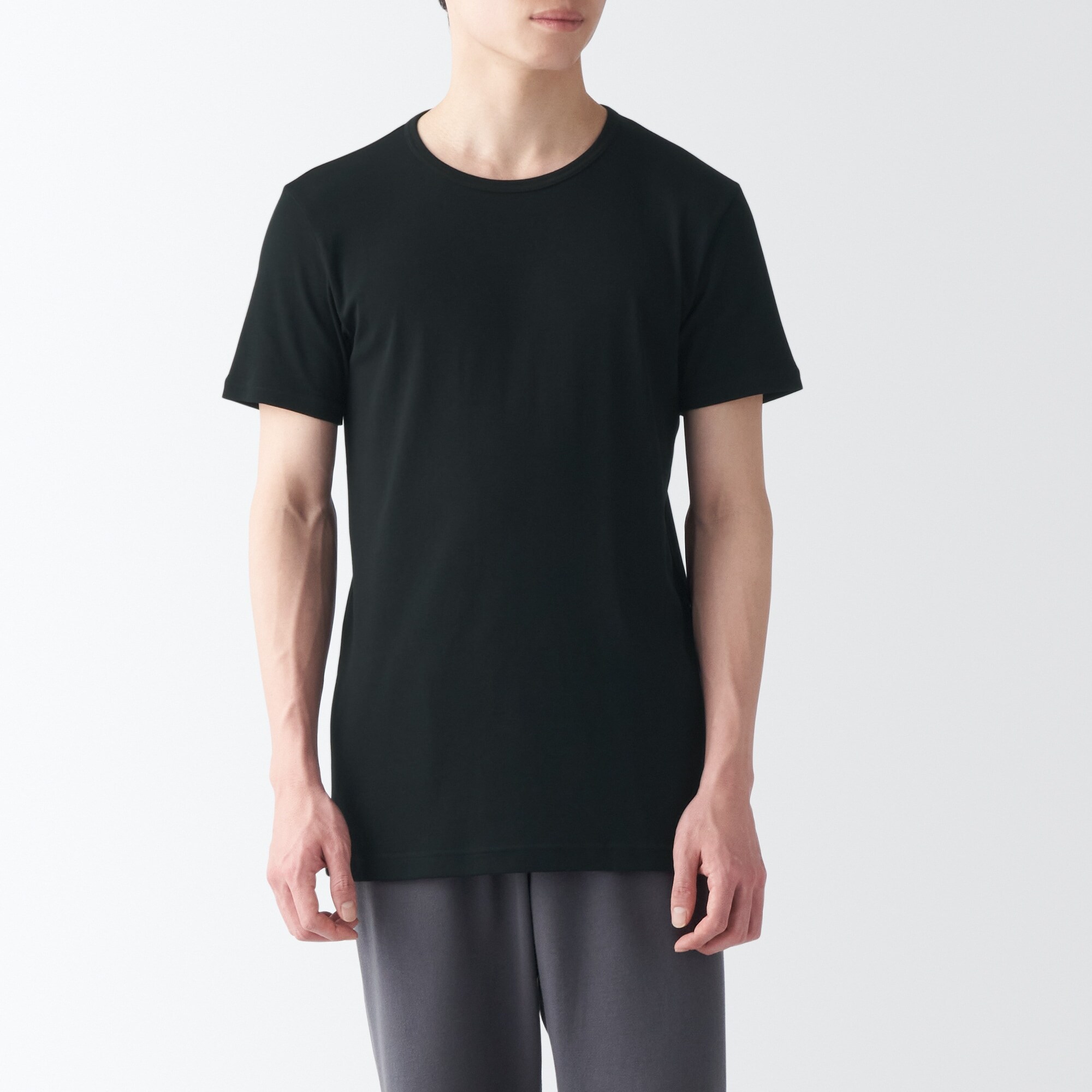 紳士　さらっと綿　クルーネック半袖Ｔシャツ