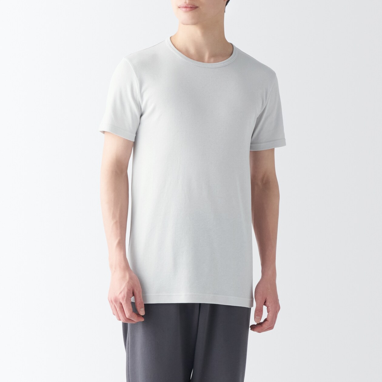 紳士　さらっと綿　クルーネック半袖Ｔシャツ