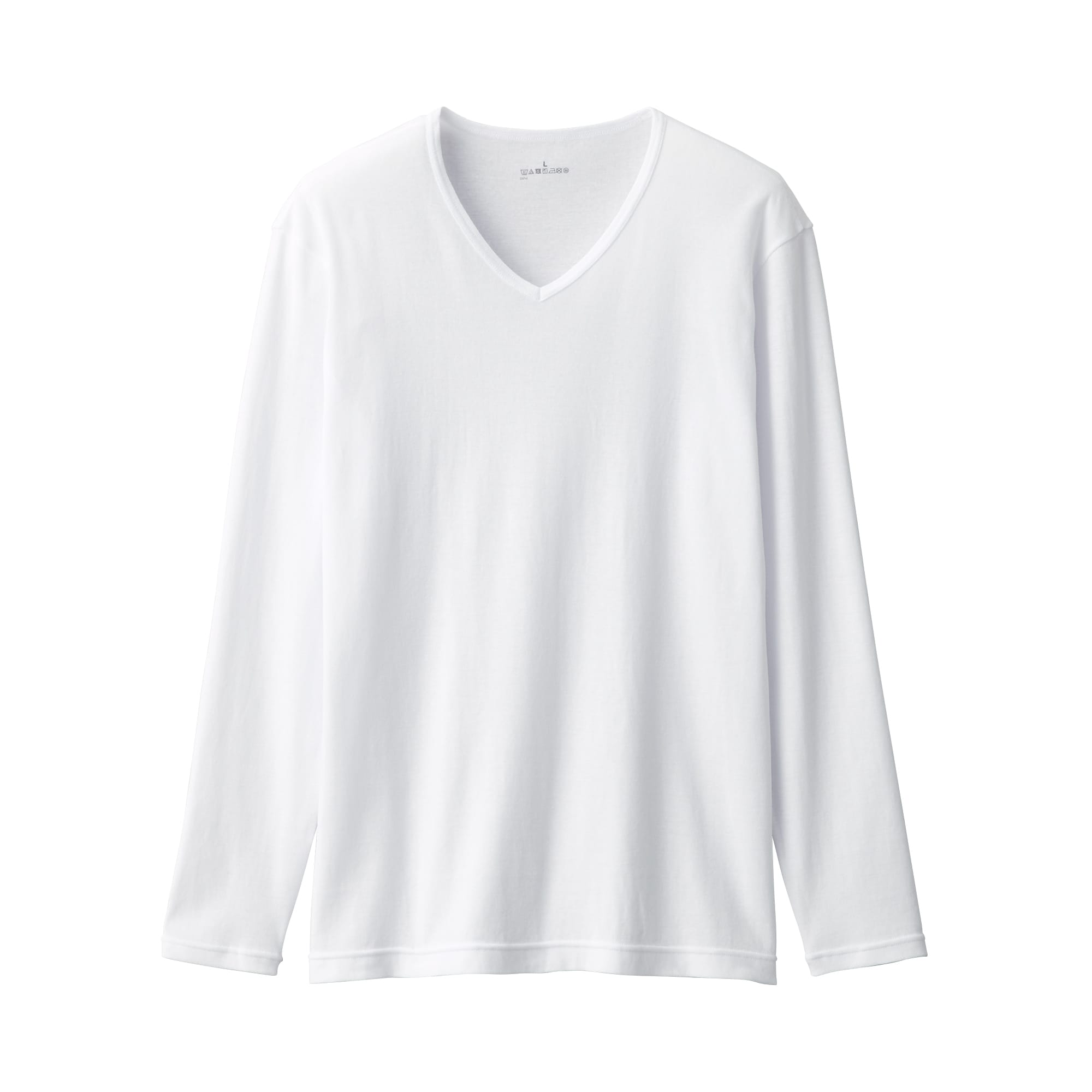 紳士 あったか綿 Vネック長袖Tシャツ | 無印良品