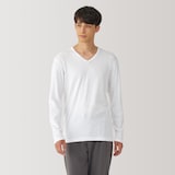 紳士　あったか綿　Ｖネック長袖Ｔシャツ