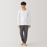 紳士　あったか綿　Ｖネック長袖Ｔシャツ