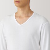 紳士　あったか綿　Ｖネック長袖Ｔシャツ