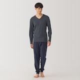 紳士　あったか綿　Ｖネック長袖Ｔシャツ