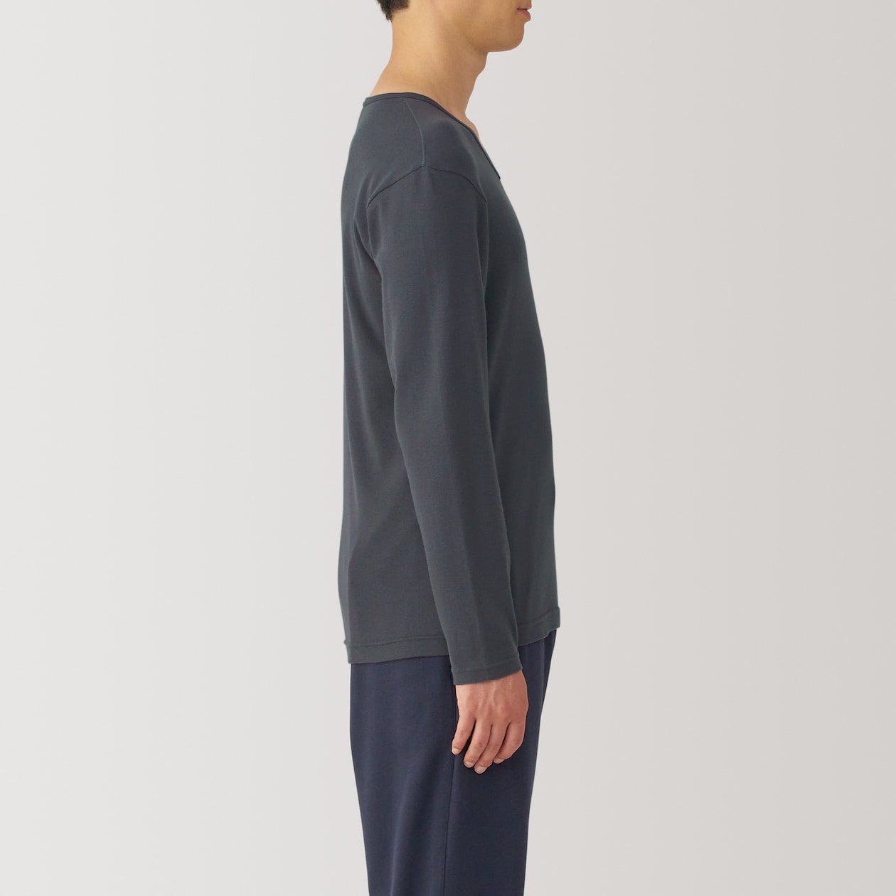 紳士　あったか綿　Ｖネック長袖Ｔシャツ