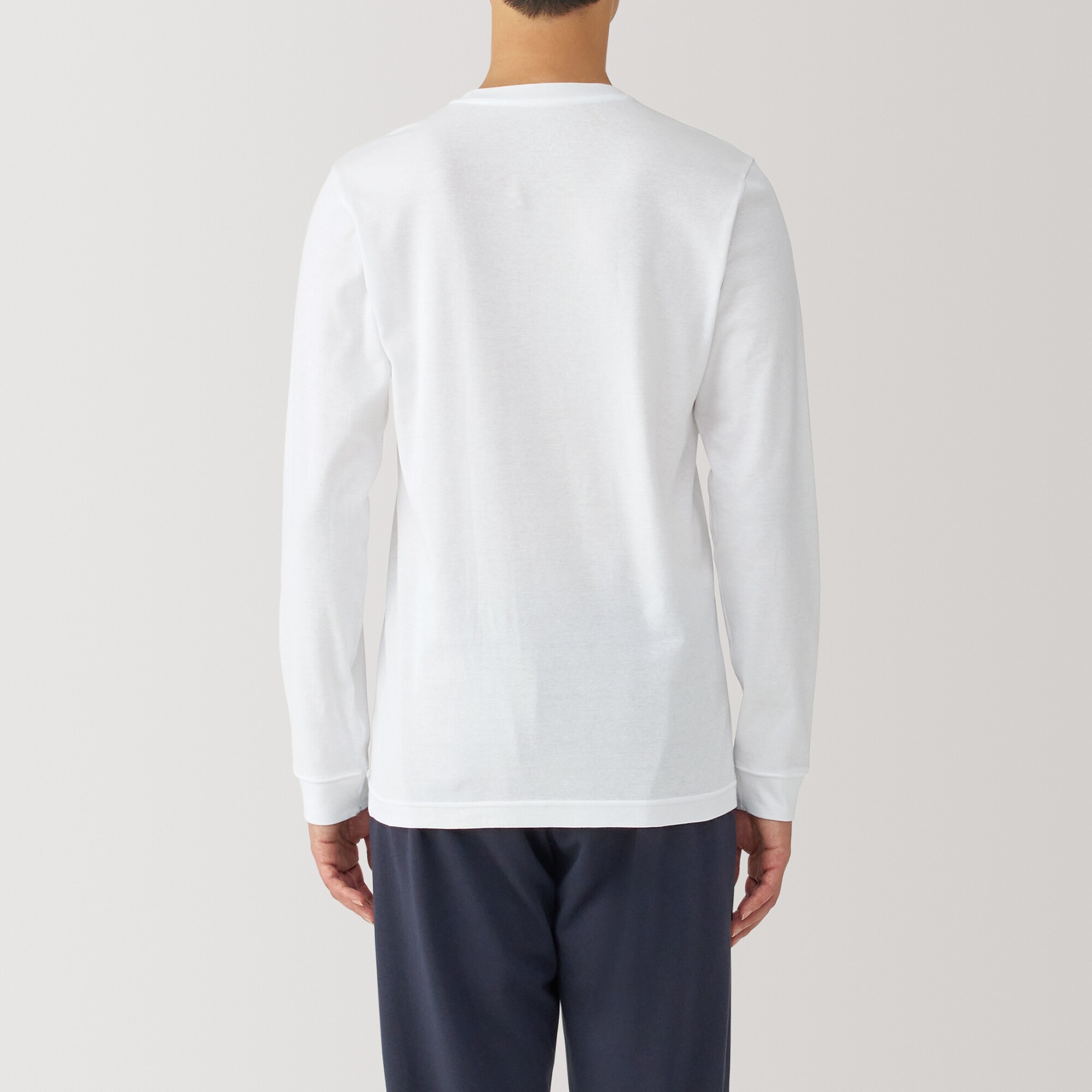 紳士　あったか綿　厚手　クルーネック長袖Ｔシャツ