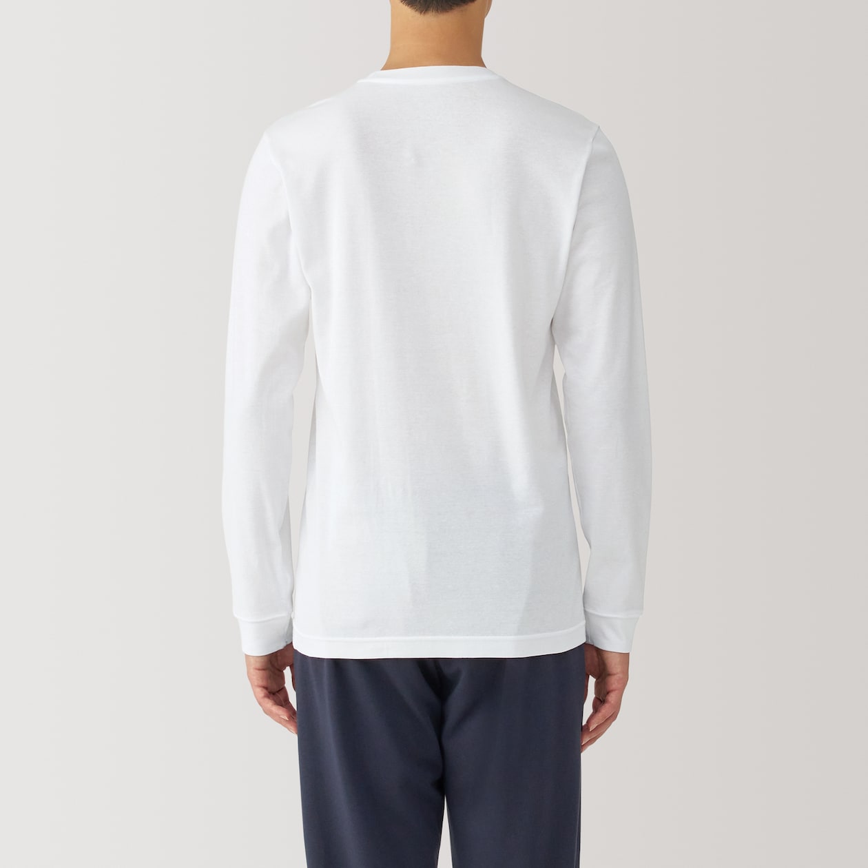 紳士　あったか綿　厚手　クルーネック長袖Ｔシャツ