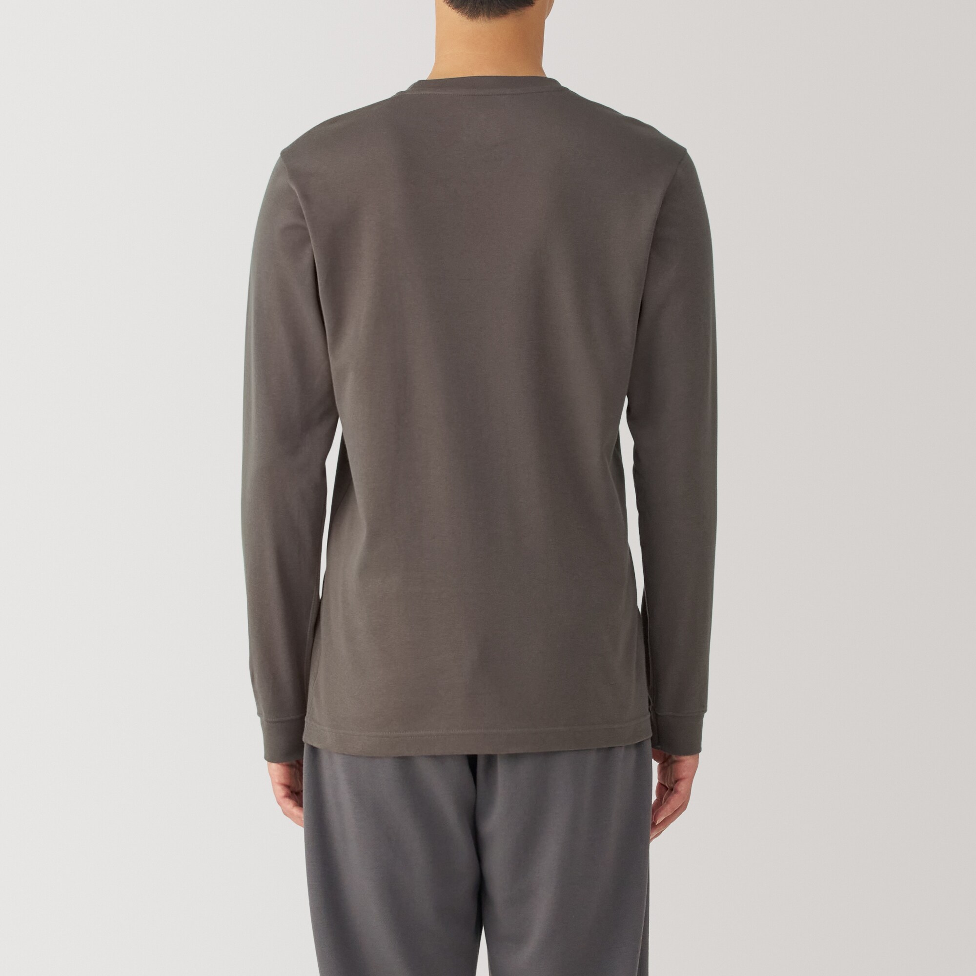 紳士　あったか綿　厚手　クルーネック長袖Ｔシャツ