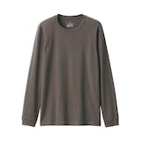 紳士　あったか綿　厚手　クルーネック長袖Ｔシャツ