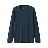 紳士　あったか綿　厚手　クルーネック長袖Ｔシャツ