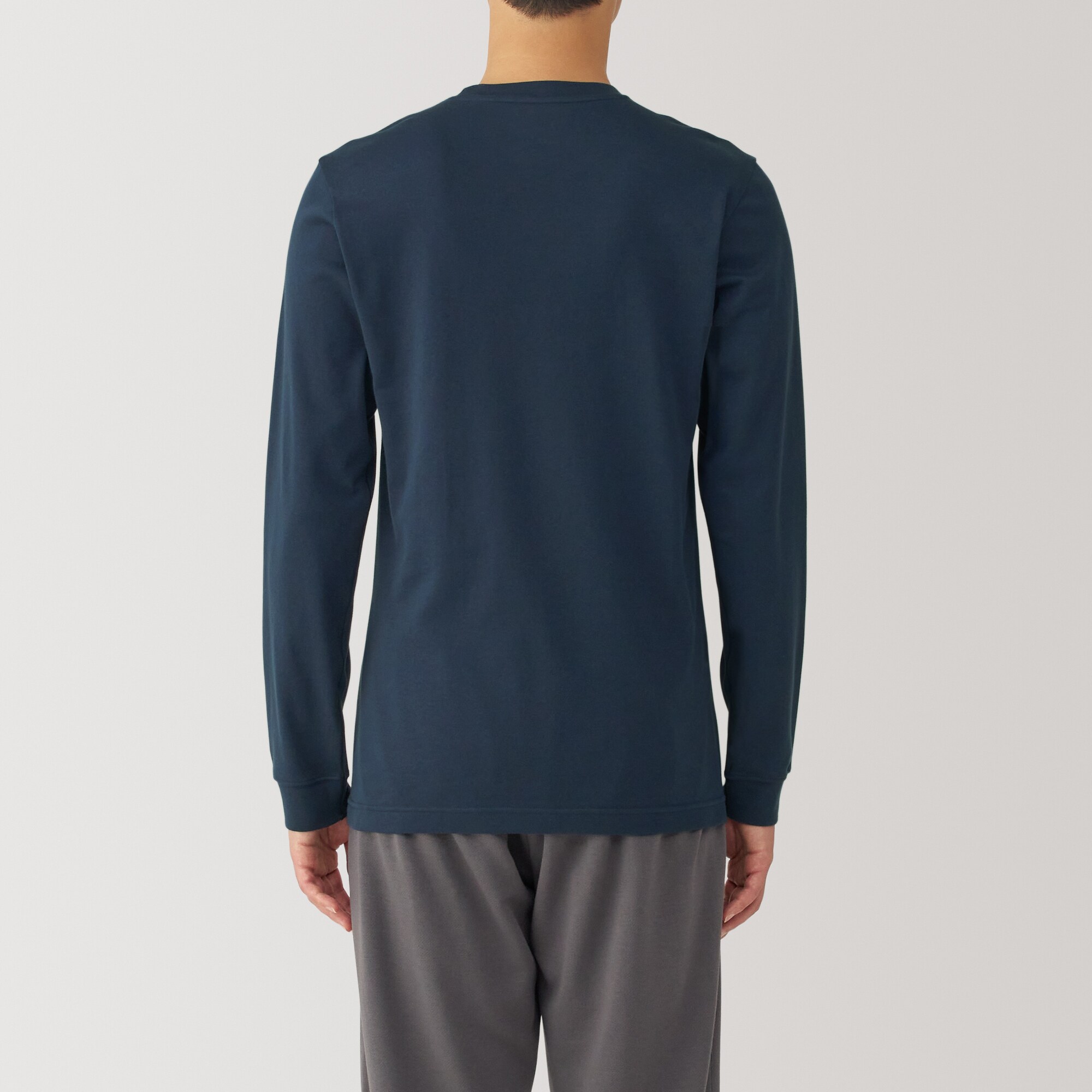 紳士　あったか綿　厚手　クルーネック長袖Ｔシャツ