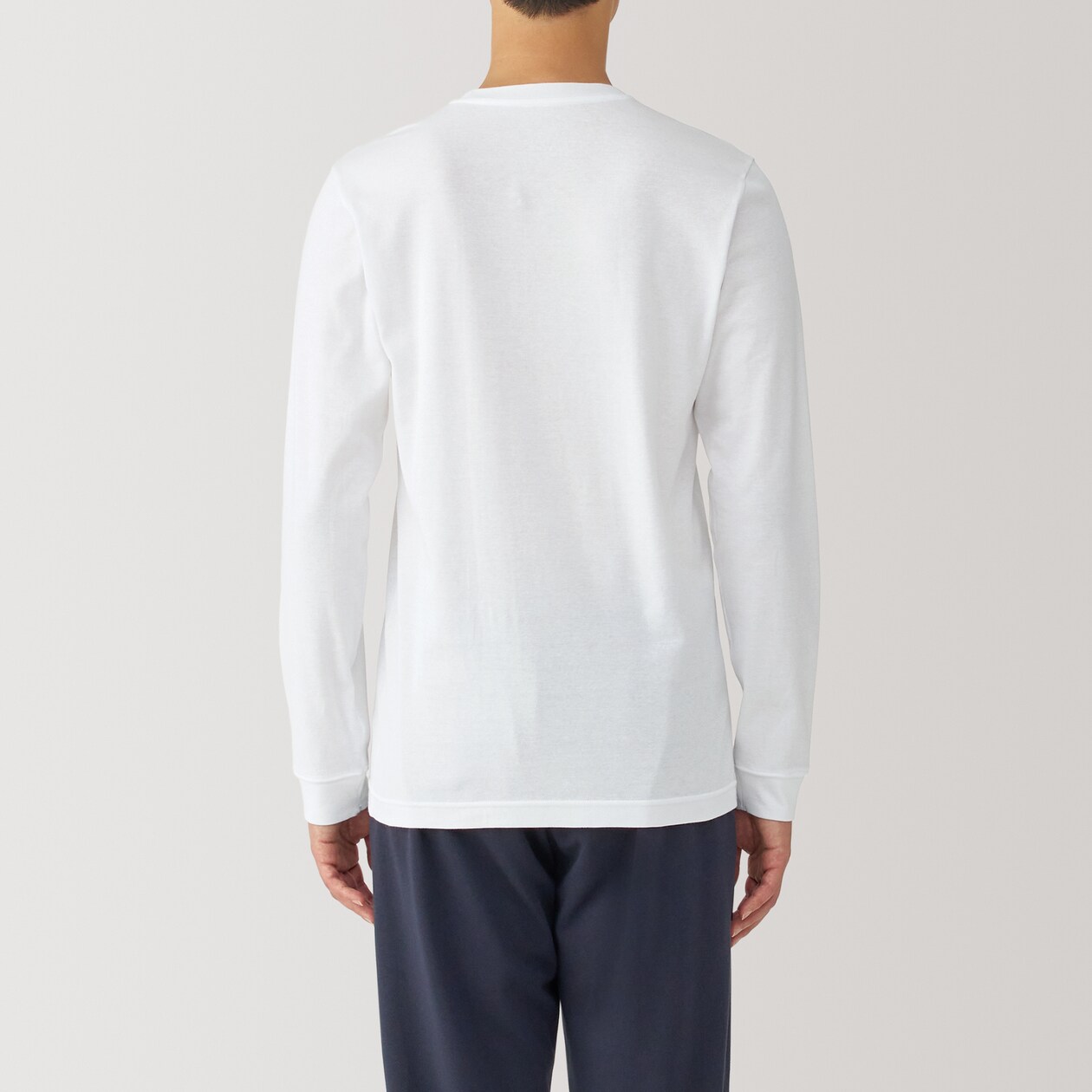 紳士　あったか綿　厚手　クルーネック長袖Ｔシャツ