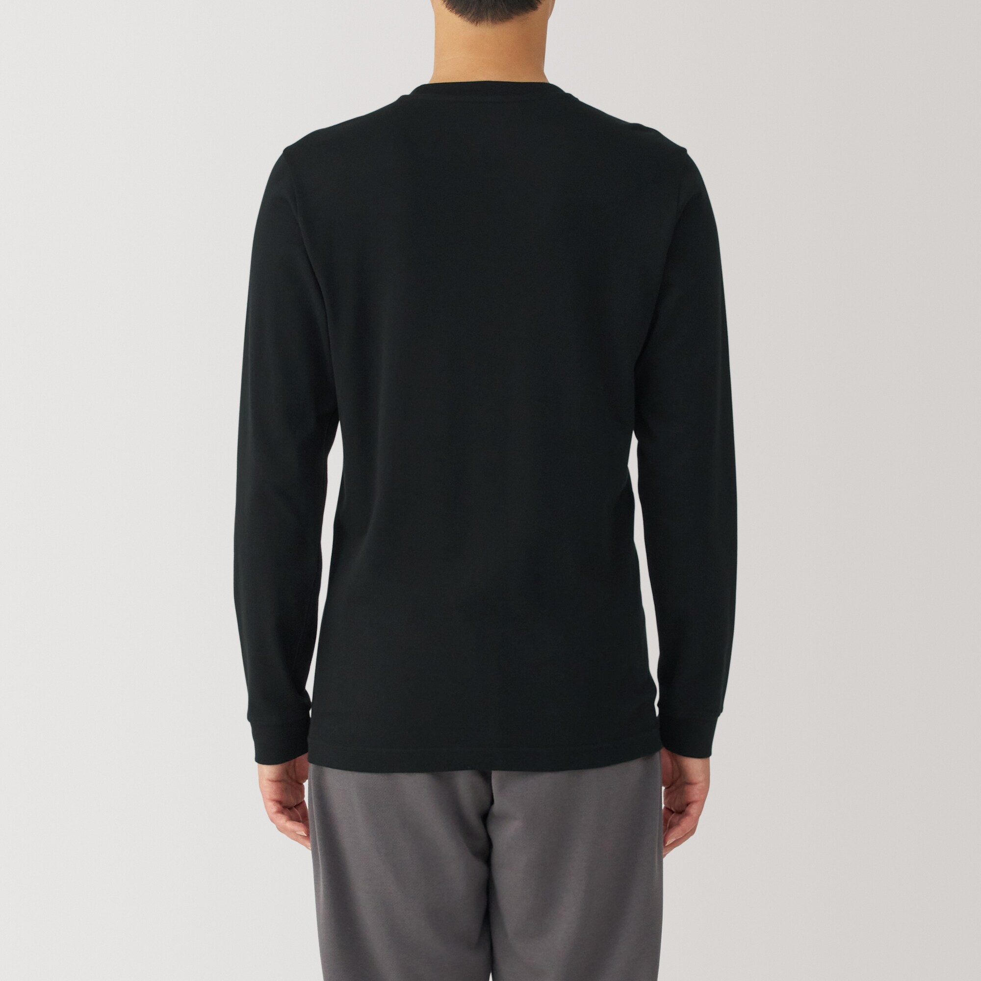 紳士　あったか綿　厚手　クルーネック長袖Ｔシャツ