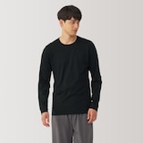 紳士　あったか綿　厚手　クルーネック長袖Ｔシャツ