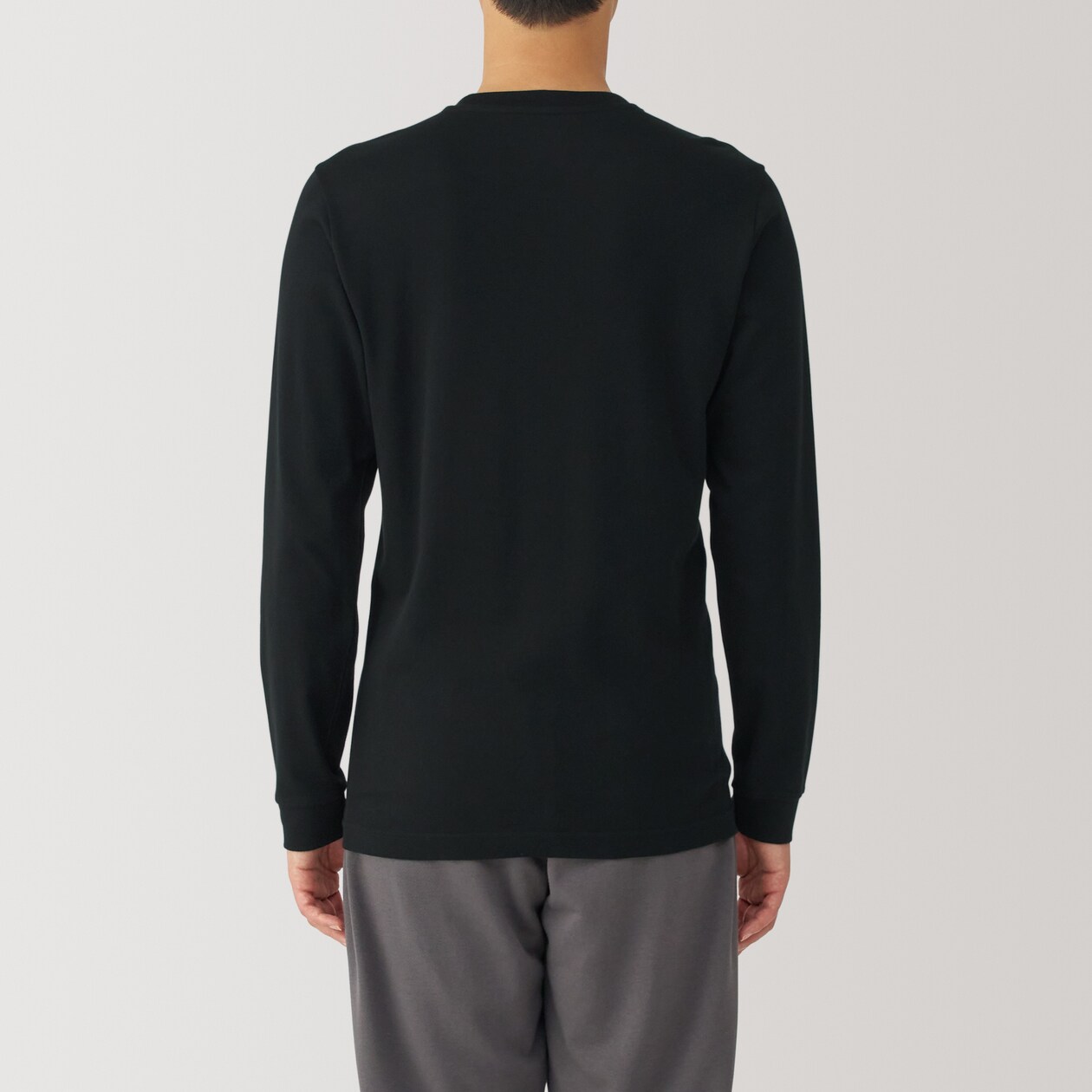 紳士　あったか綿　厚手　クルーネック長袖Ｔシャツ