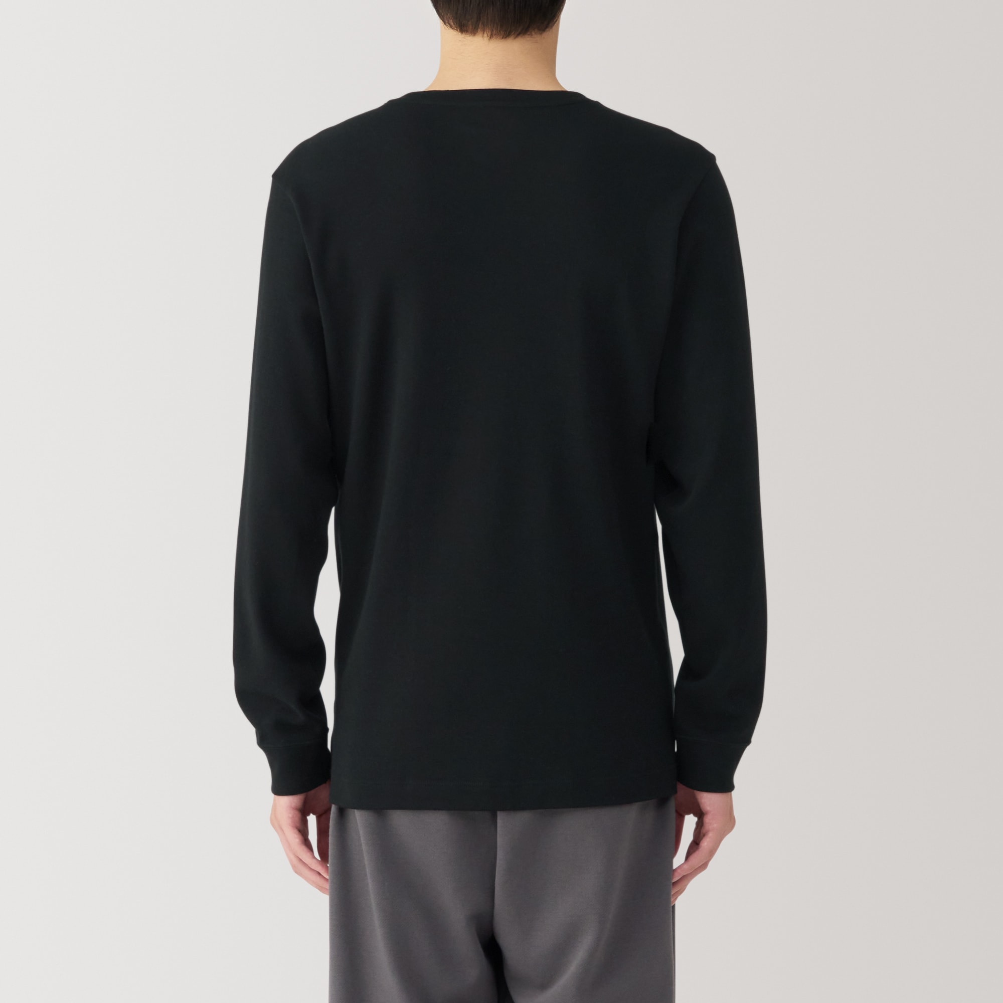 紳士 あったか綿 ウールクルーネック長袖Tシャツ | 無印良品
