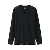 紳士　あったか綿　ウールＶネック長袖Ｔシャツ