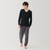 紳士　あったか綿　ウールＶネック長袖Ｔシャツ