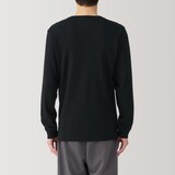 紳士　あったか綿　ウールＶネック長袖Ｔシャツ