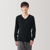 紳士　あったか綿　ウールＶネック長袖Ｔシャツ