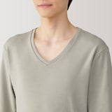 紳士　あったか綿　ウールＶネック長袖Ｔシャツ