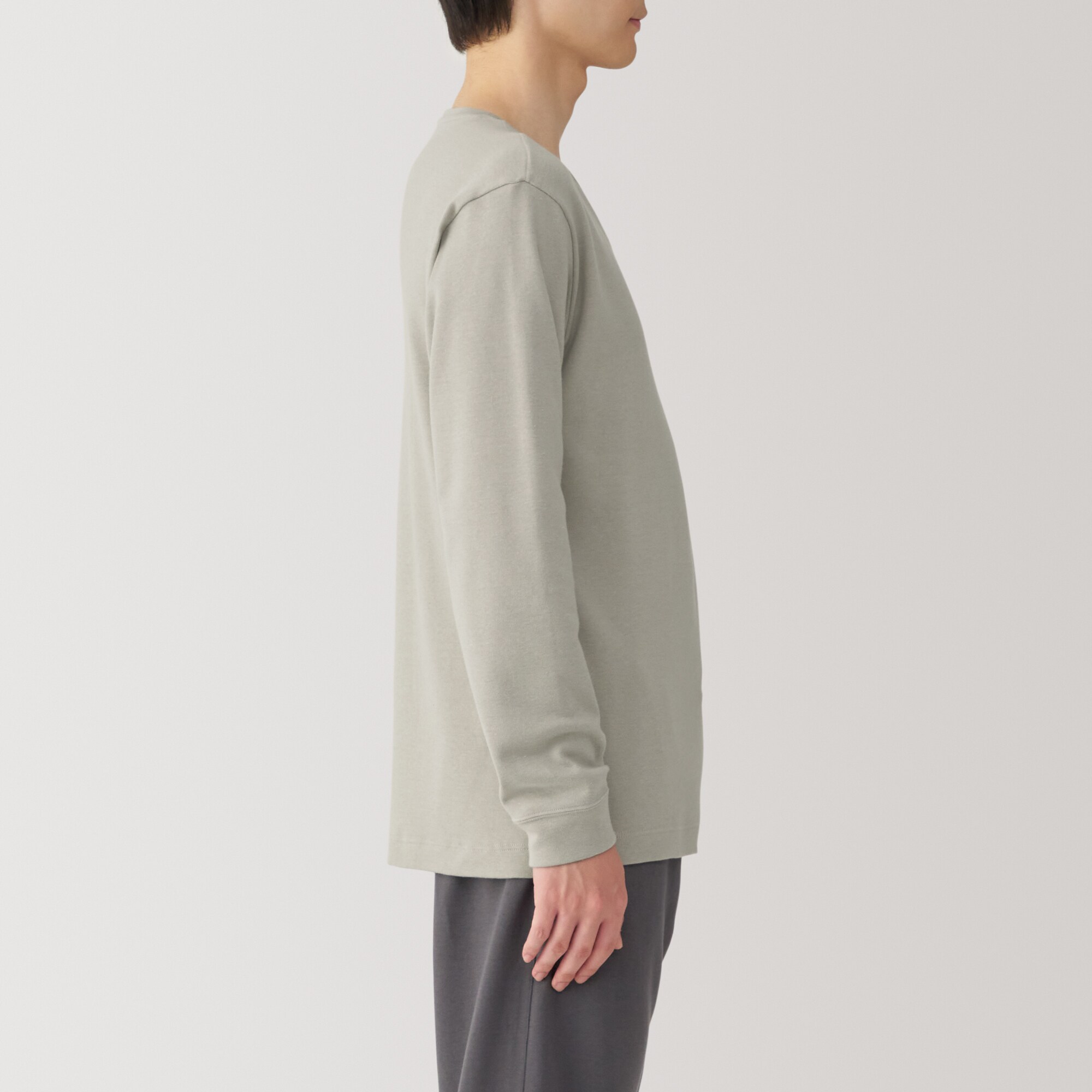 紳士　あったか綿　ウールＶネック長袖Ｔシャツ