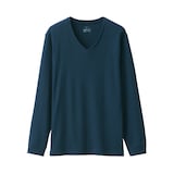 紳士　あったか綿　ウールＶネック長袖Ｔシャツ