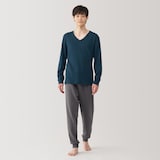 紳士　あったか綿　ウールＶネック長袖Ｔシャツ