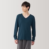 紳士　あったか綿　ウールＶネック長袖Ｔシャツ