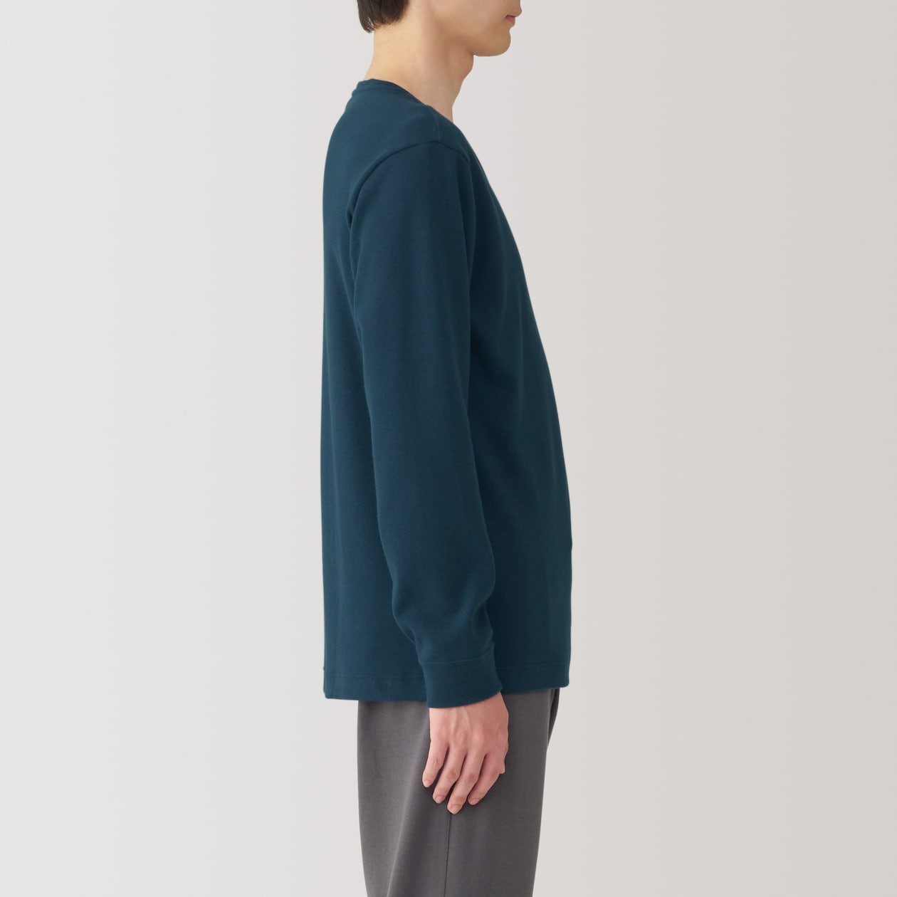 紳士　あったか綿　ウールＶネック長袖Ｔシャツ
