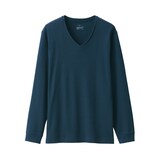 紳士　あったか綿　ウールＶネック長袖Ｔシャツ