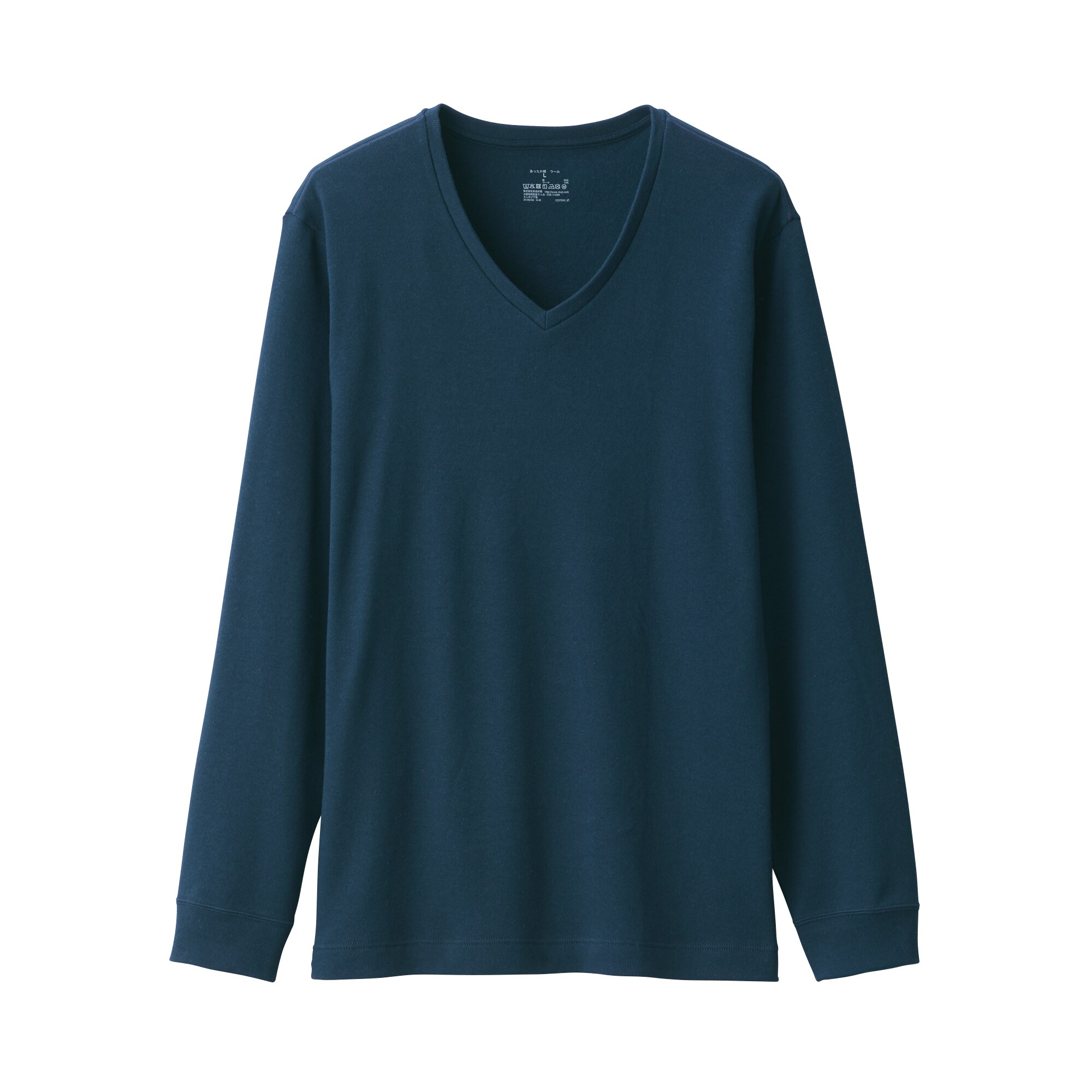 紳士　あったか綿　ウールＶネック長袖Ｔシャツ