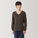 紳士　あったか綿　ウールＶネック長袖Ｔシャツ