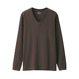 紳士　あったか綿　ウールＶネック長袖Ｔシャツ